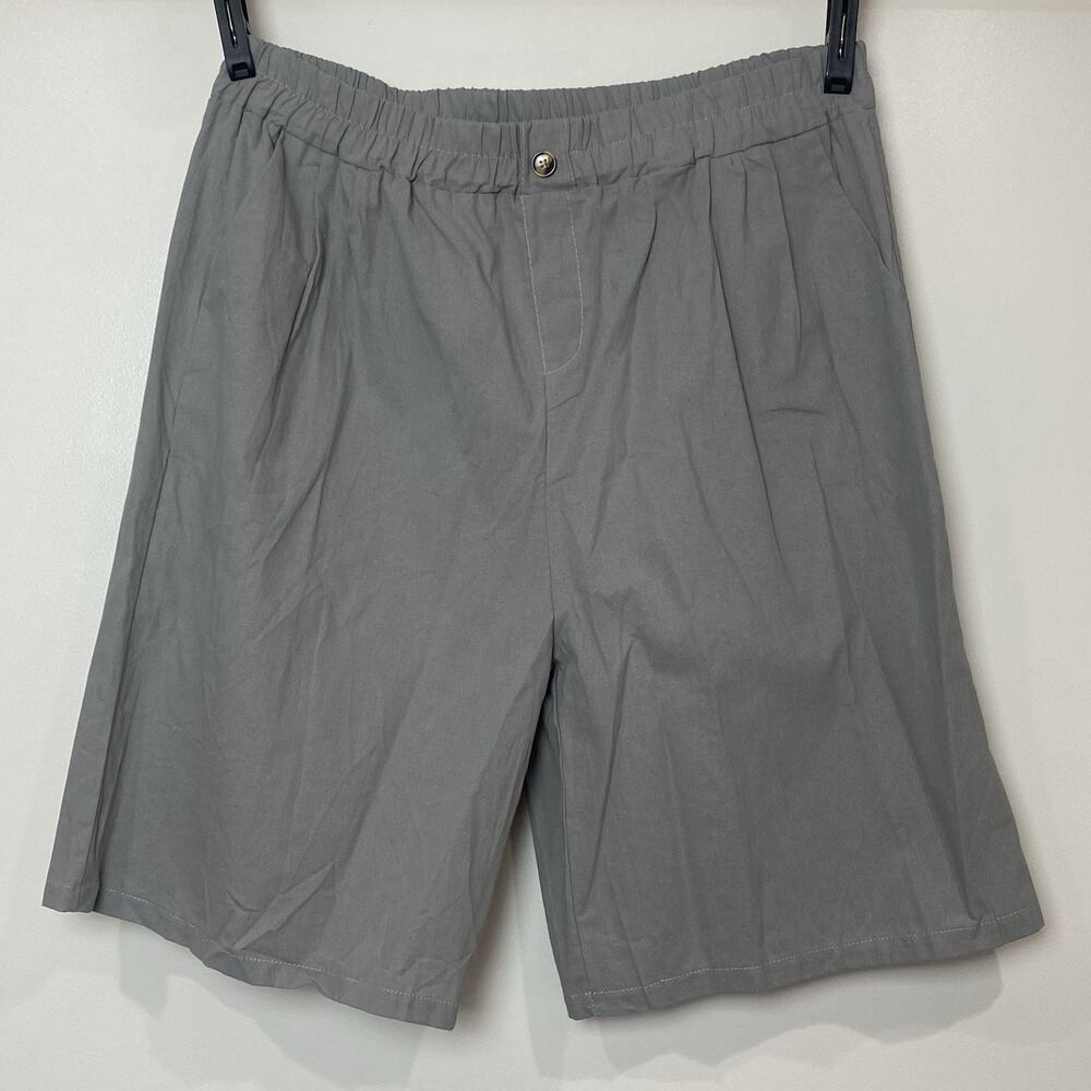 Women's Long Shorts Sz 3XL (may fit more like a 2XL) Linen Blend Casual Wide Leg